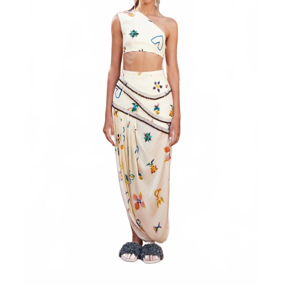 NEW ALEMAIS sidi embellished skirt in multi